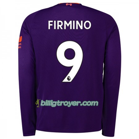 Billige Fotballdrakter Liverpool Firmino 9 Bortedraktsett 2018/19 Langermet